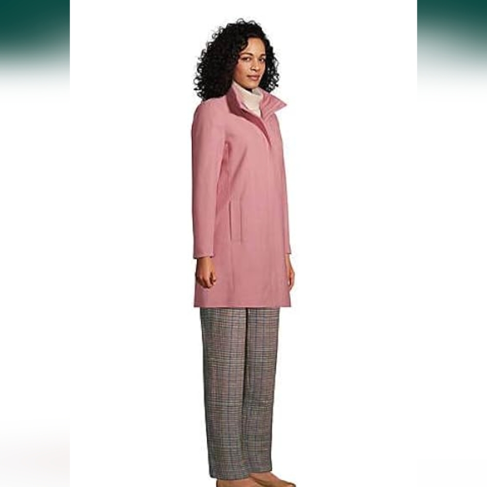 Lands' End Tall Women's Insulated Wool Coat Blush Pink Size 6 Tall